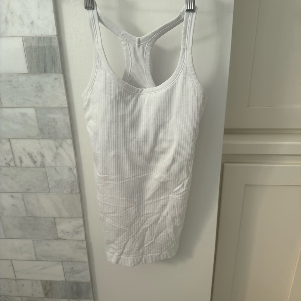 Ebb to Street Lululemon Athletica White Tank Top